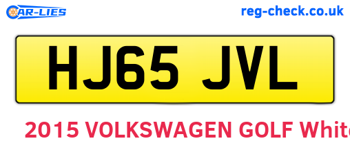 HJ65JVL are the vehicle registration plates.