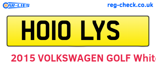 HO10LYS are the vehicle registration plates.