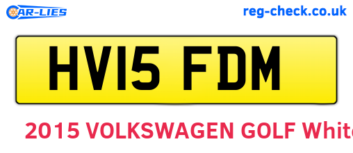 HV15FDM are the vehicle registration plates.