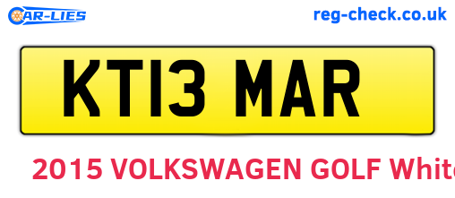 KT13MAR are the vehicle registration plates.