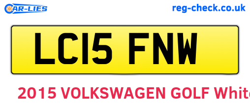 LC15FNW are the vehicle registration plates.