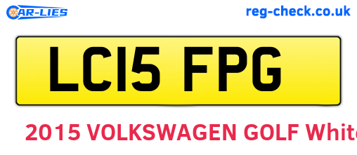 LC15FPG are the vehicle registration plates.