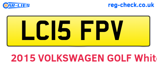 LC15FPV are the vehicle registration plates.