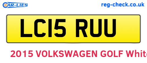 LC15RUU are the vehicle registration plates.