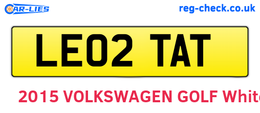 LE02TAT are the vehicle registration plates.