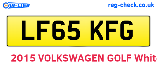 LF65KFG are the vehicle registration plates.