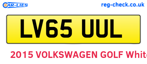 LV65UUL are the vehicle registration plates.