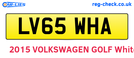 LV65WHA are the vehicle registration plates.
