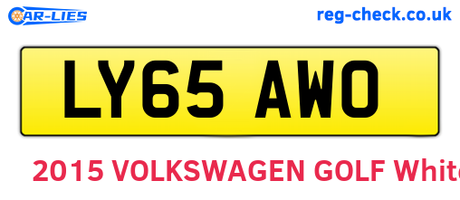 LY65AWO are the vehicle registration plates.