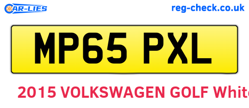 MP65PXL are the vehicle registration plates.