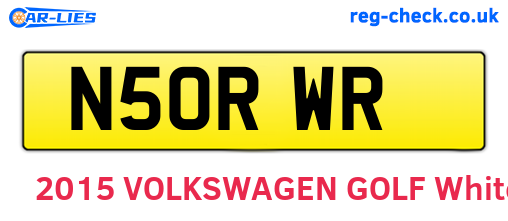 N50RWR are the vehicle registration plates.