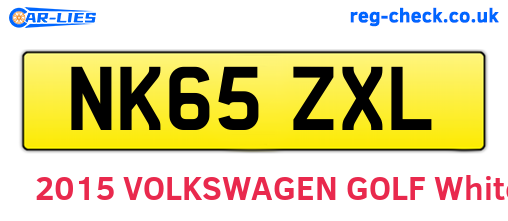 NK65ZXL are the vehicle registration plates.