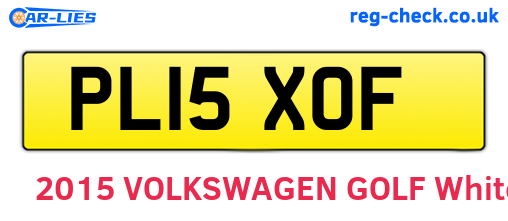 PL15XOF are the vehicle registration plates.