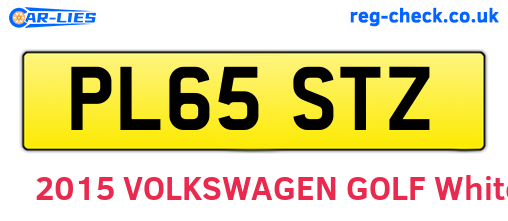 PL65STZ are the vehicle registration plates.