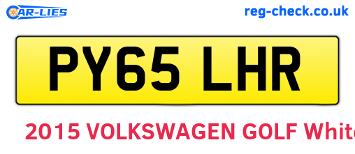 PY65LHR are the vehicle registration plates.
