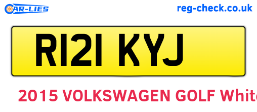 R121KYJ are the vehicle registration plates.