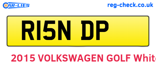 R15NDP are the vehicle registration plates.