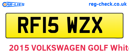 RF15WZX are the vehicle registration plates.