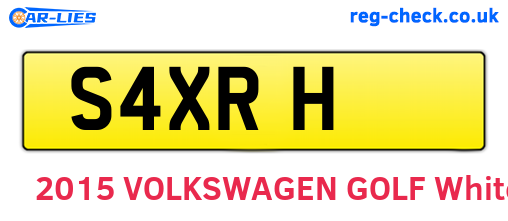 S4XRH are the vehicle registration plates.