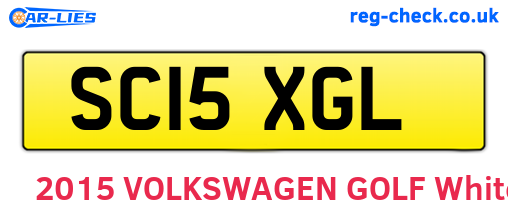 SC15XGL are the vehicle registration plates.