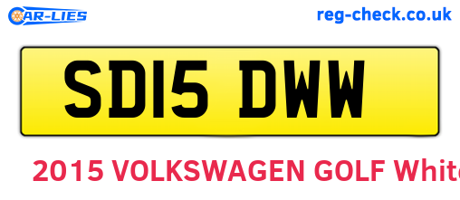 SD15DWW are the vehicle registration plates.