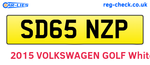 SD65NZP are the vehicle registration plates.