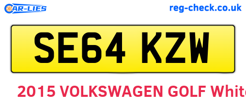 SE64KZW are the vehicle registration plates.