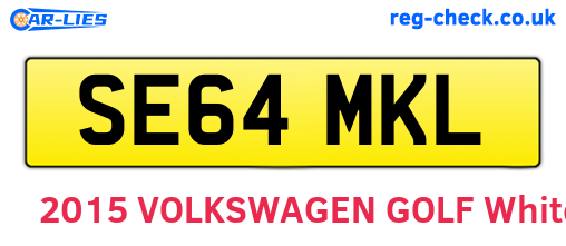 SE64MKL are the vehicle registration plates.