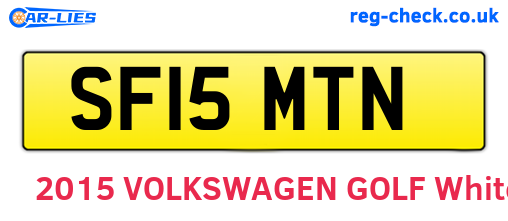 SF15MTN are the vehicle registration plates.