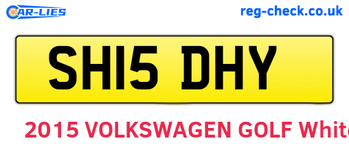 SH15DHY are the vehicle registration plates.