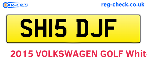 SH15DJF are the vehicle registration plates.