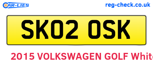 SK02OSK are the vehicle registration plates.