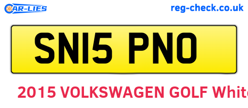 SN15PNO are the vehicle registration plates.