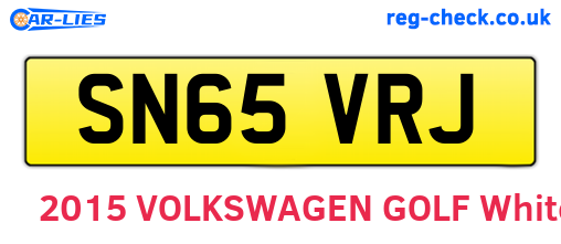 SN65VRJ are the vehicle registration plates.