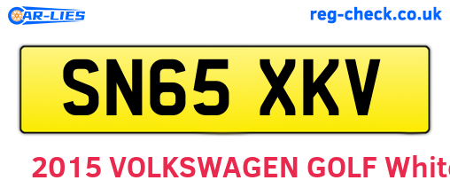 SN65XKV are the vehicle registration plates.