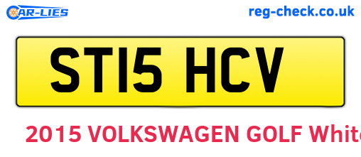 ST15HCV are the vehicle registration plates.
