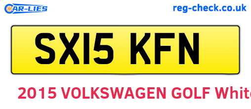 SX15KFN are the vehicle registration plates.