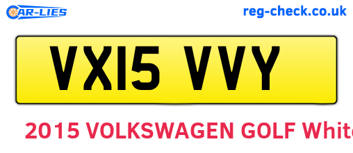 VX15VVY are the vehicle registration plates.