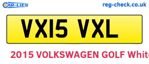 VX15VXL are the vehicle registration plates.
