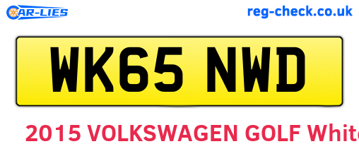 WK65NWD are the vehicle registration plates.
