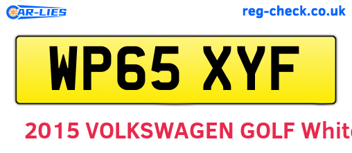 WP65XYF are the vehicle registration plates.