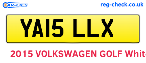 YA15LLX are the vehicle registration plates.