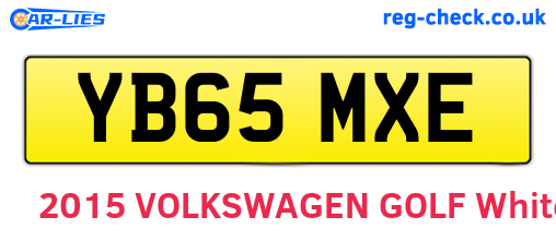 YB65MXE are the vehicle registration plates.