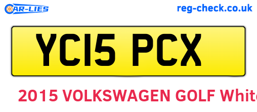 YC15PCX are the vehicle registration plates.