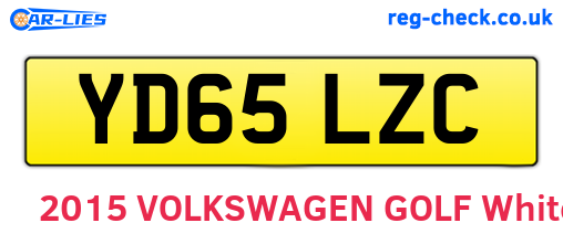 YD65LZC are the vehicle registration plates.