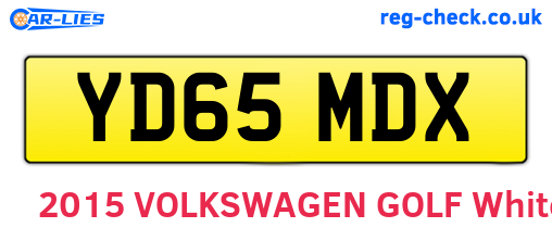 YD65MDX are the vehicle registration plates.
