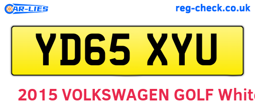 YD65XYU are the vehicle registration plates.