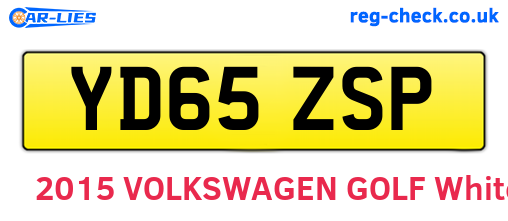 YD65ZSP are the vehicle registration plates.