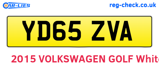 YD65ZVA are the vehicle registration plates.