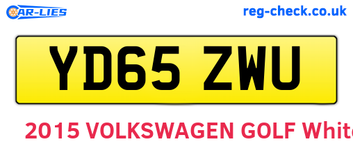 YD65ZWU are the vehicle registration plates.